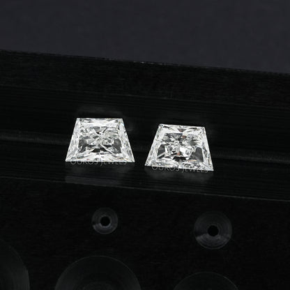 Trapezoid Brilliant Cut Matching Pair Diamond, 2.00 TCW Lab Grown Diamond, Lab Made Loose Diamond, CVD Diamond For Statement Jewelry