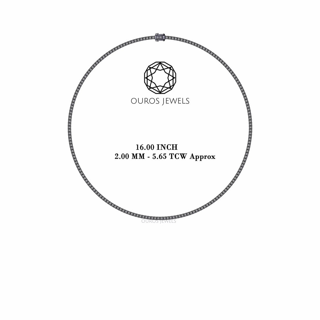 Stunning Round Cut Lab Diamond Tennis Necklace Necklaces