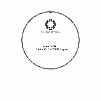 Stunning Round Cut Lab Diamond Tennis Necklace Necklaces
