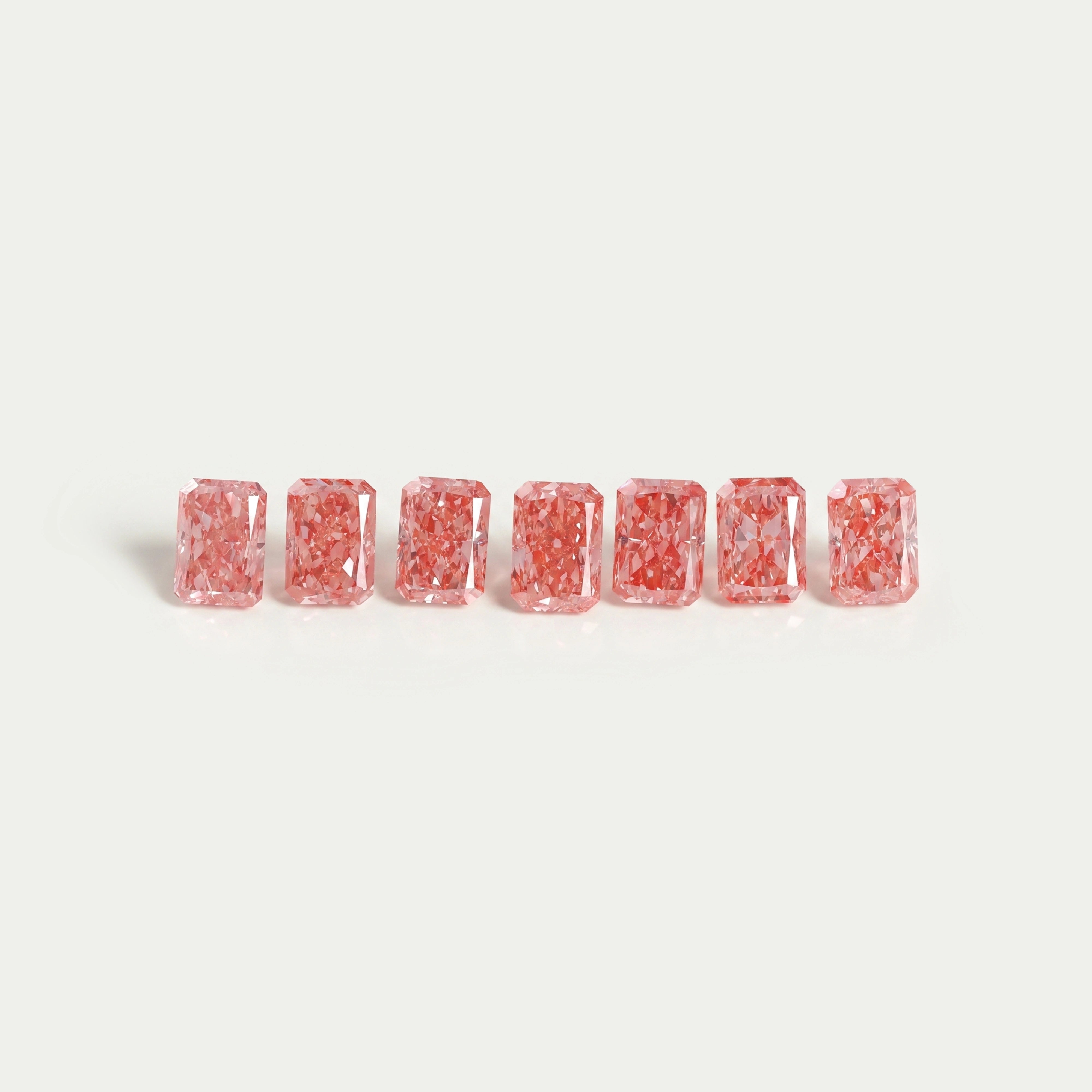 Ouros Jewels 0.33 Carat Each Radiant Pink Loose Diamond