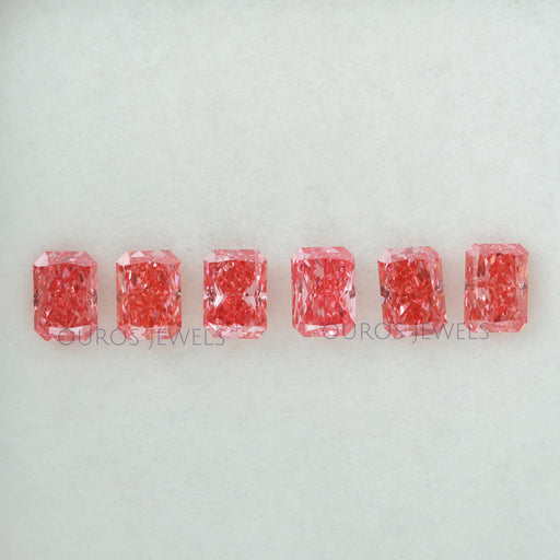 Pink Radiant Cut Lab Grown Diamond Loose