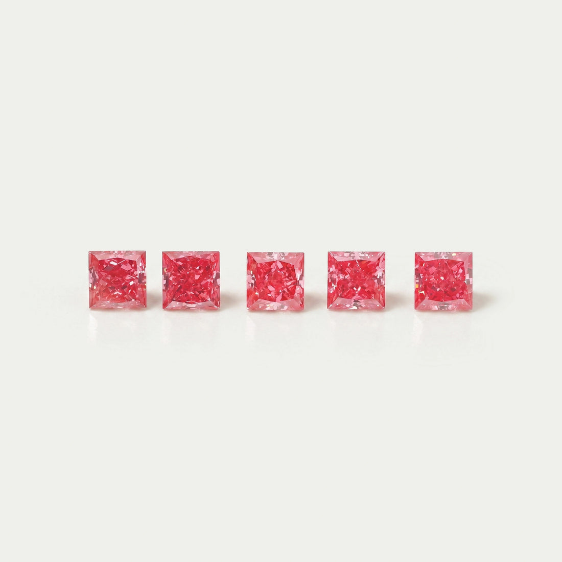 0.52 Carat Each Pink Princess Lab Grown Diamond Loose