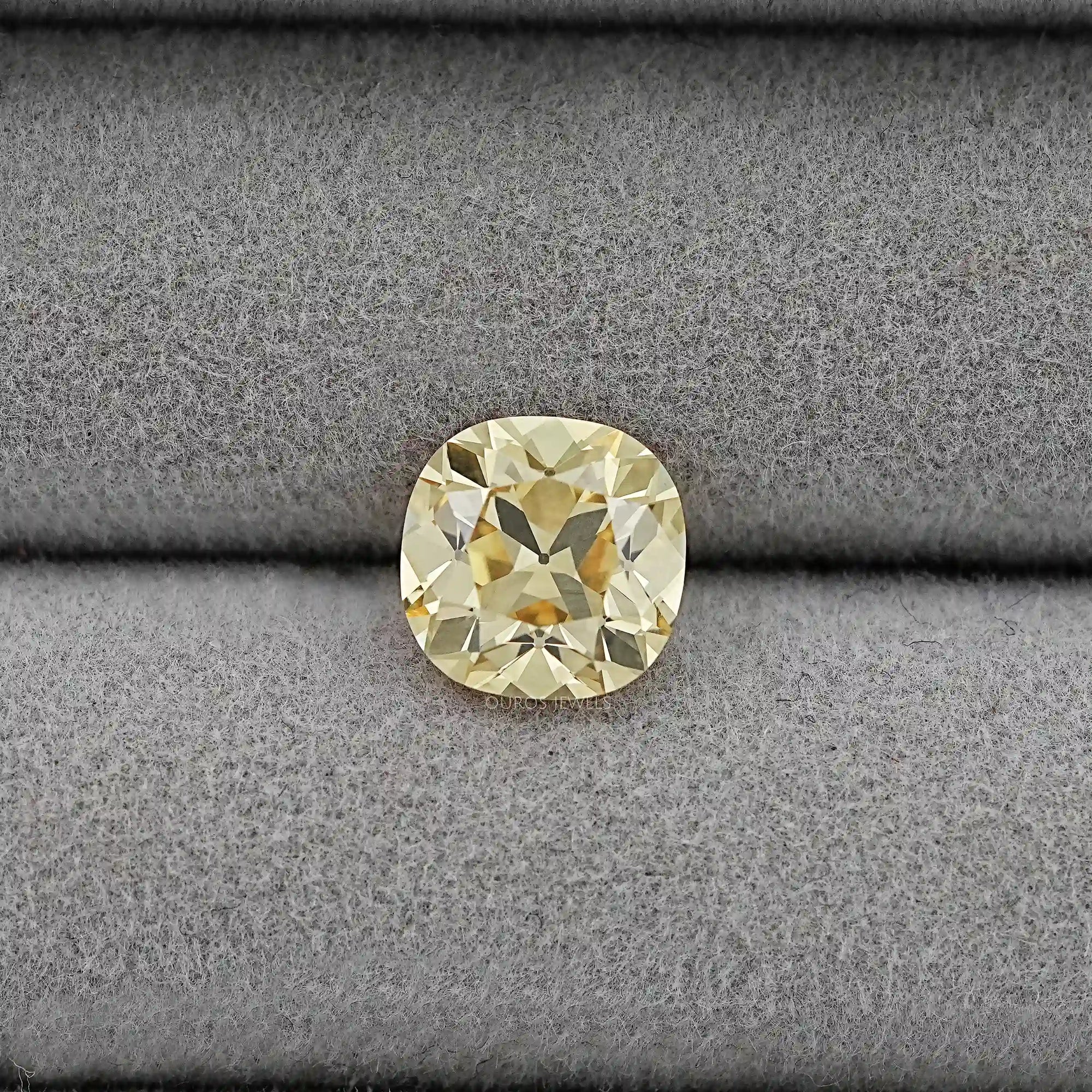 Yellow Old Mine Cushion Cut Loose Lab-Diamond Loose