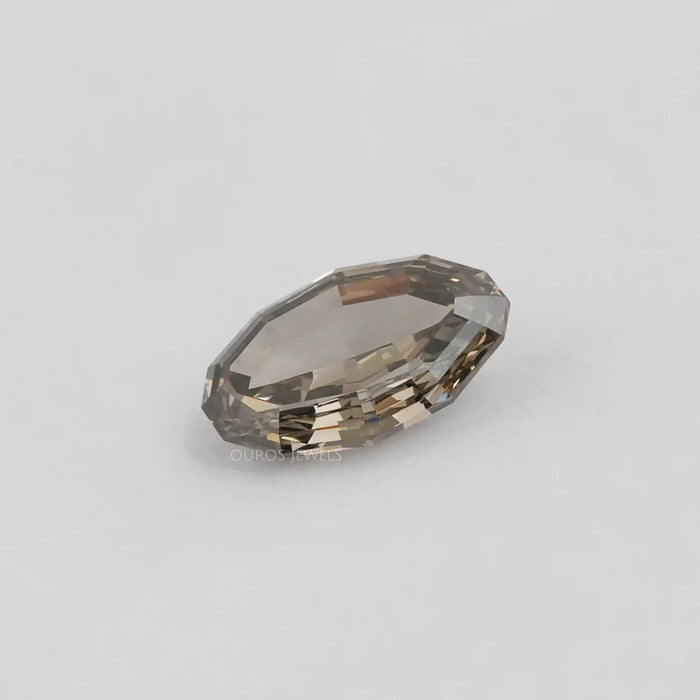 5.20 Carat Grey Oval Step Cut Diamond Loose