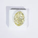 Modified Oval Cut Diamond in Yellow Color 