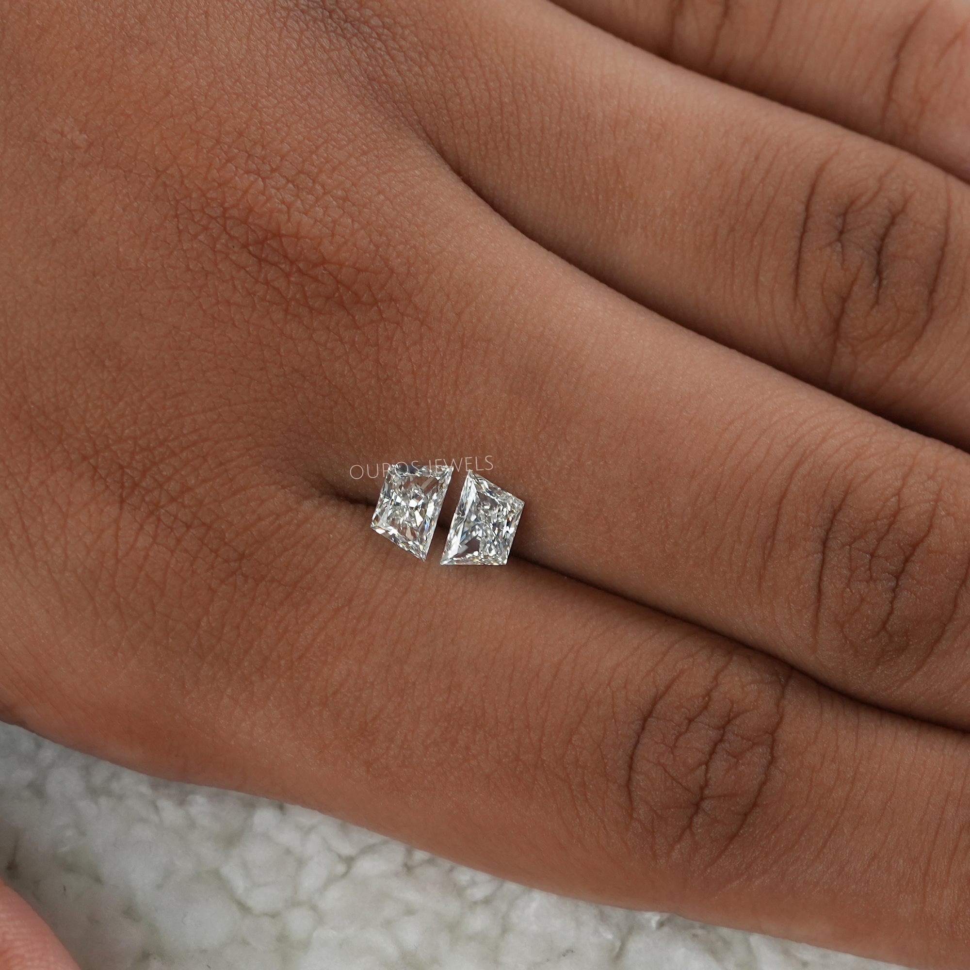 Trapezoid Brilliant Cut Matching Pair Diamond, 2.00 TCW Lab Grown Diamond, Lab Made Loose Diamond, CVD Diamond For Statement Jewelry