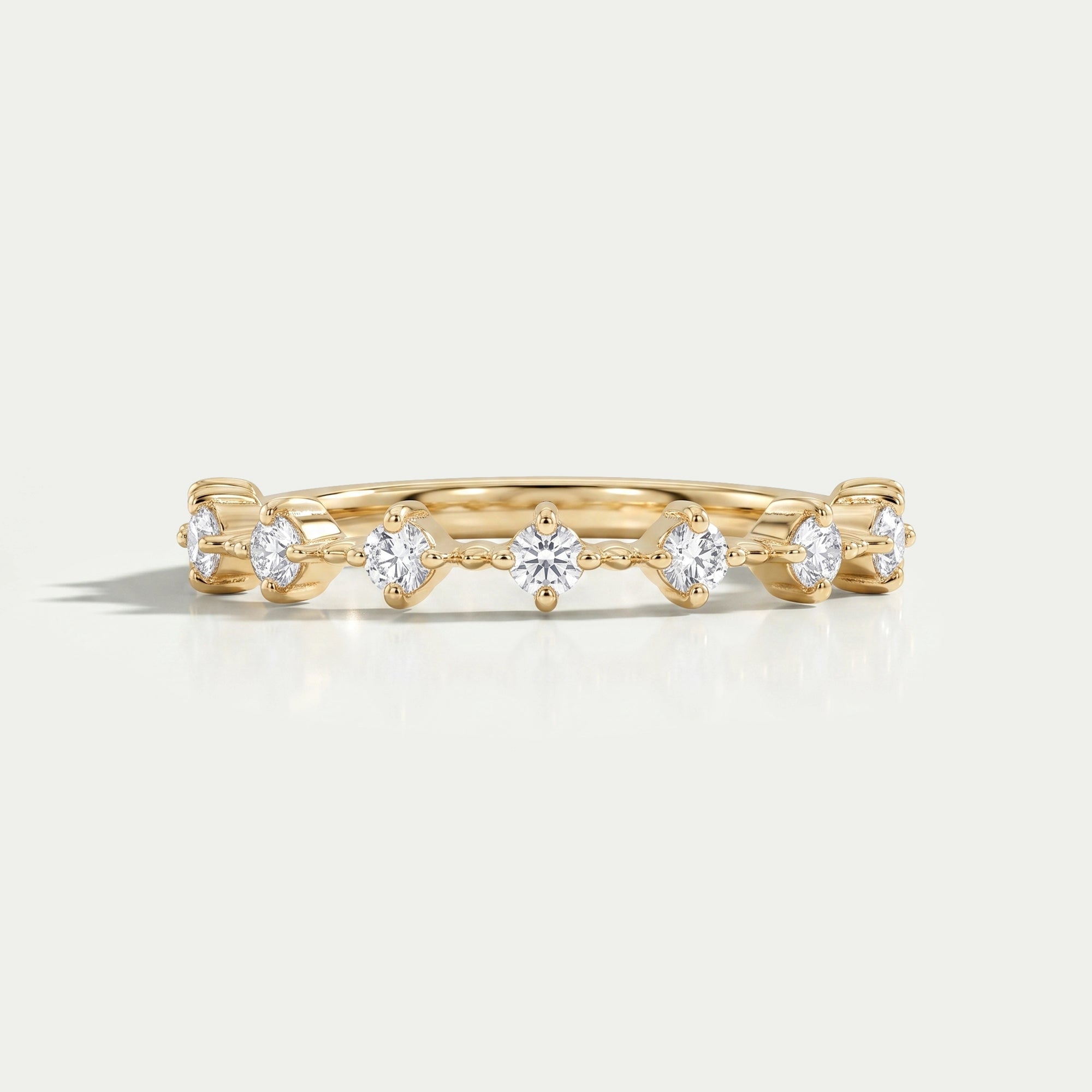 Seven Stone Round Lab Diamond Engagement Ring Rings