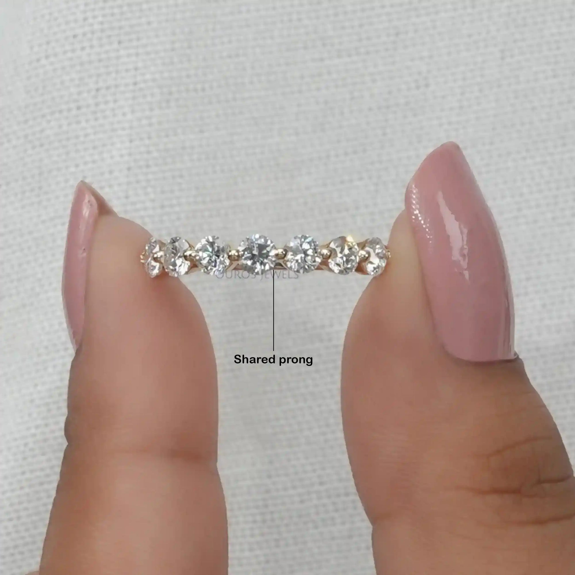 Seven Stone Shared Prong Ring