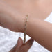 Round Lab Diamond Paperclip Link Bracelet
