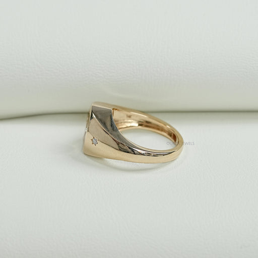 Antique Bull Cut Lab Diamond Wedding Ring Ring