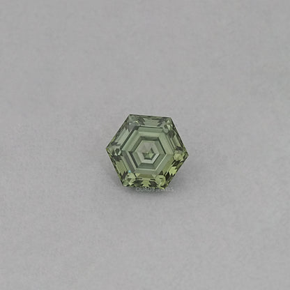 Fancy Vivid Green Step Cut Hexagonal Loose Diamond