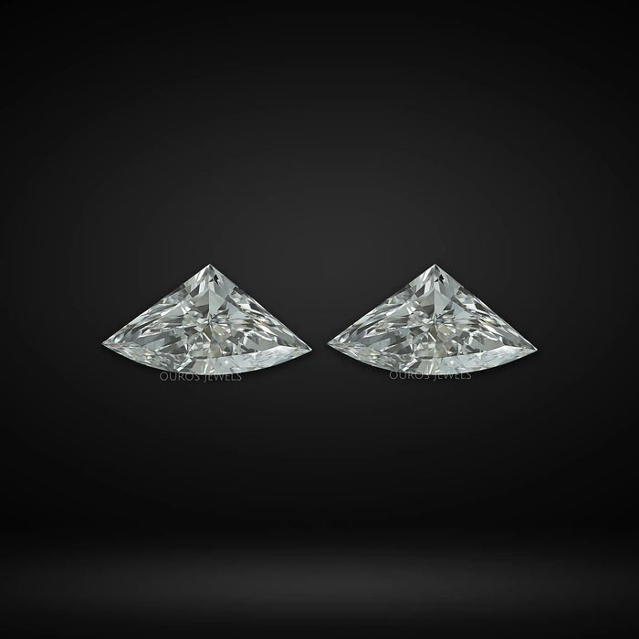 Matching Pair of Fancy Fan Cut Loose Diamond 