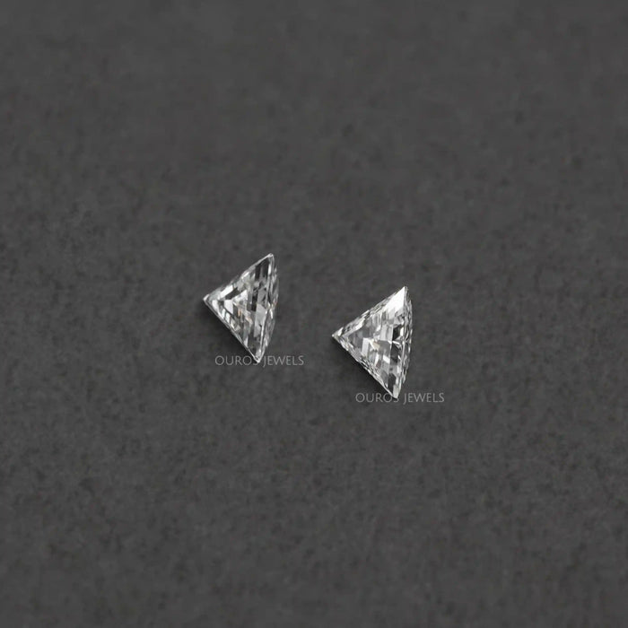 Side View of Triangle Cut Loose Lab Grown Diamond 