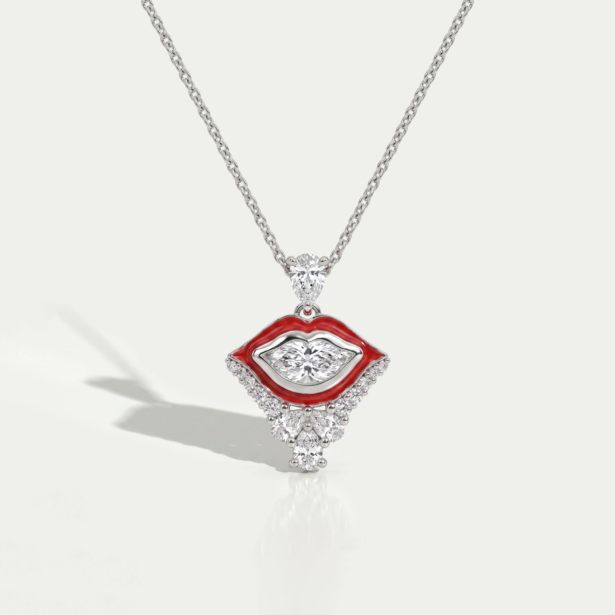 Antique Lip Cut Lab Grown Diamond Cluster Pendant