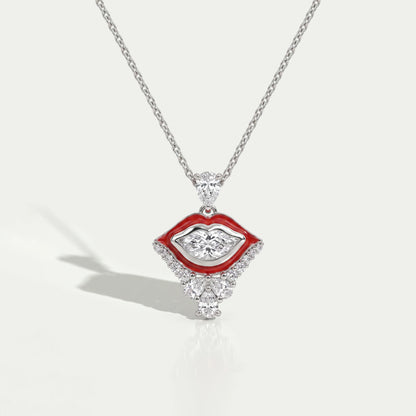 Antique Lip Cut Lab Grown Diamond Cluster Pendant