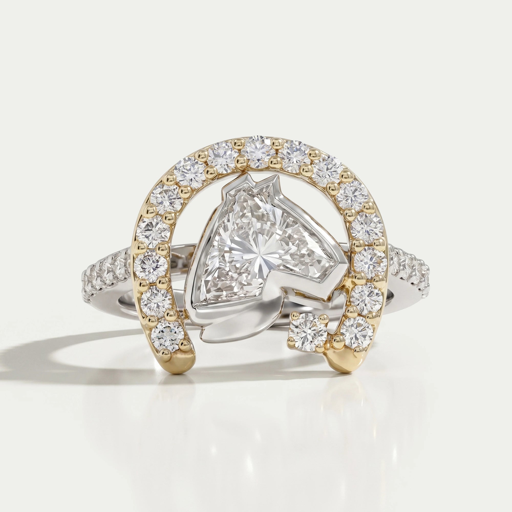 Antique Shape Horse Cut Diamond Ring Ring