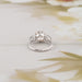 Tri Diamond Old Mine Cushion Cut Engagement Ring Rings