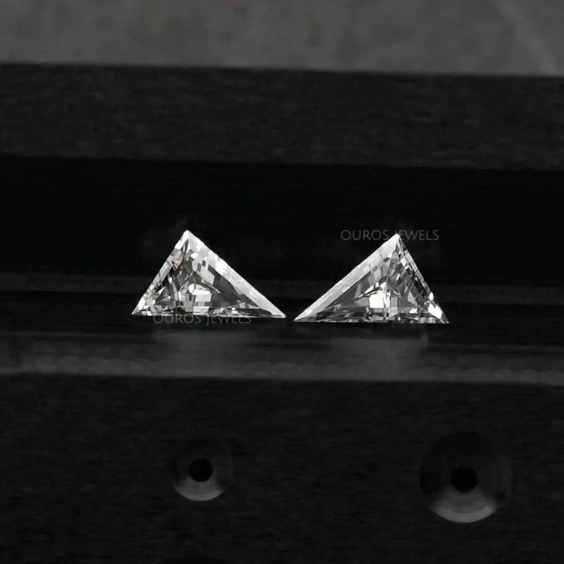 Long Triangle Shape Lab Diamond Matching Pair Loose