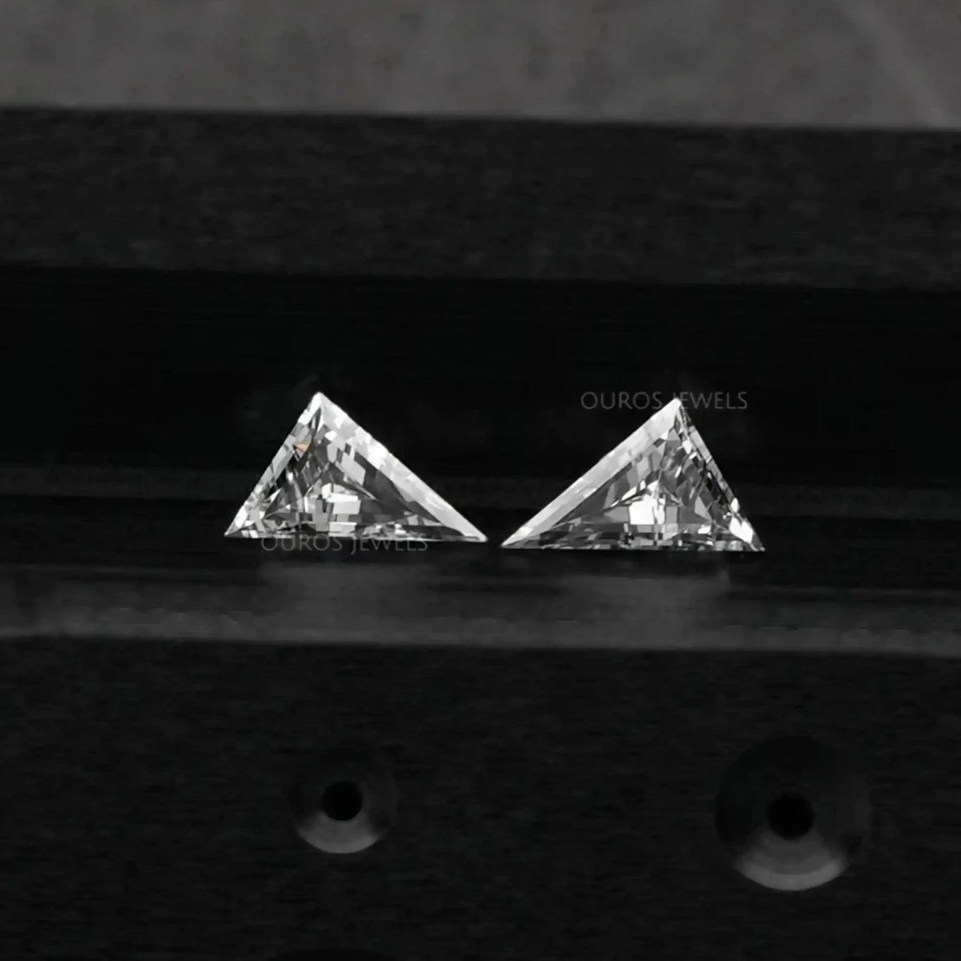 Long Triangle Shape Lab Diamond Matching Pair Loose
