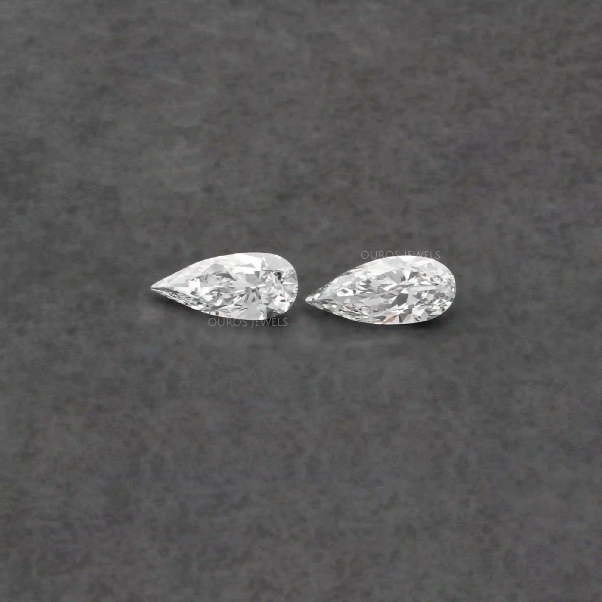 Long Pear Cut Lab Grown Pair Diamond Loose
