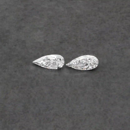 Long Pear Cut Lab Grown Pair Diamond Loose