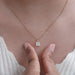 Asscher Lab Diamond Solitaire Pendant Necklaces