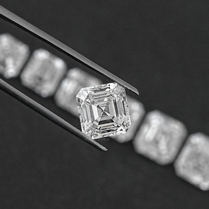 Certified Asscher Cut Lab Grown Diamond Loose