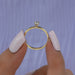 [A Women holding Asscher Diamond Solitaire Ring]-[Ouros Jewels]