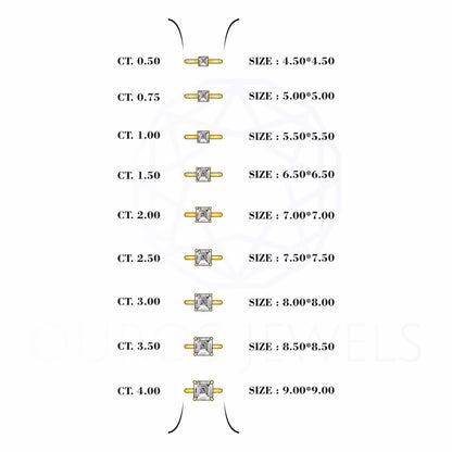 Asscher Cut Solitaire Diamond Engagement Ring Rings
