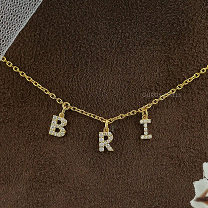 BRI Letter Customize Round Lab Pendant