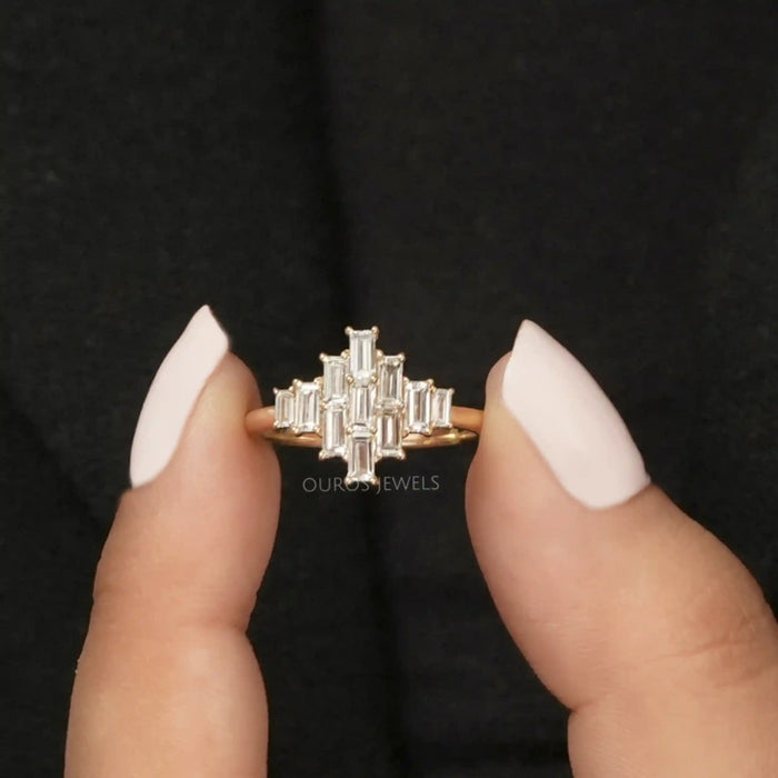 [Baguette Cut Engagement Ring]-[Ouros Jewels]