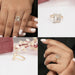 [Collage of Baguette Cut Round Cluster Diamond Engagement Ring]-[Ouros Jewels]