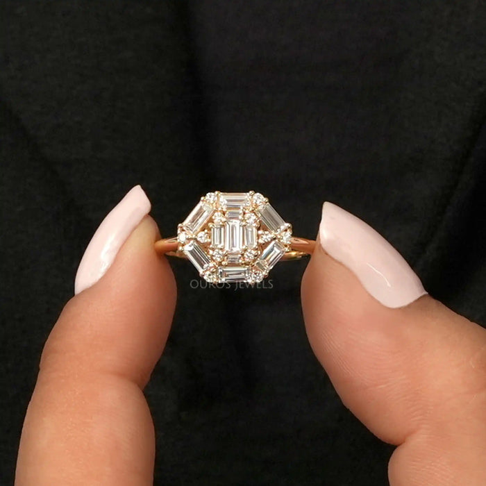 [Baguette Cut Diamond Ring]-[Ouros Jewels[=]