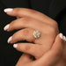 [A Women wearing Baguette Lab Diamond Ring for Her]-[Ouros Jewels]