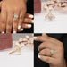 Collage of Baguette and ROund Chevron Ring]-[Ouros Jewels]