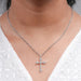 Round Diamond Cross Pendant Necklaces