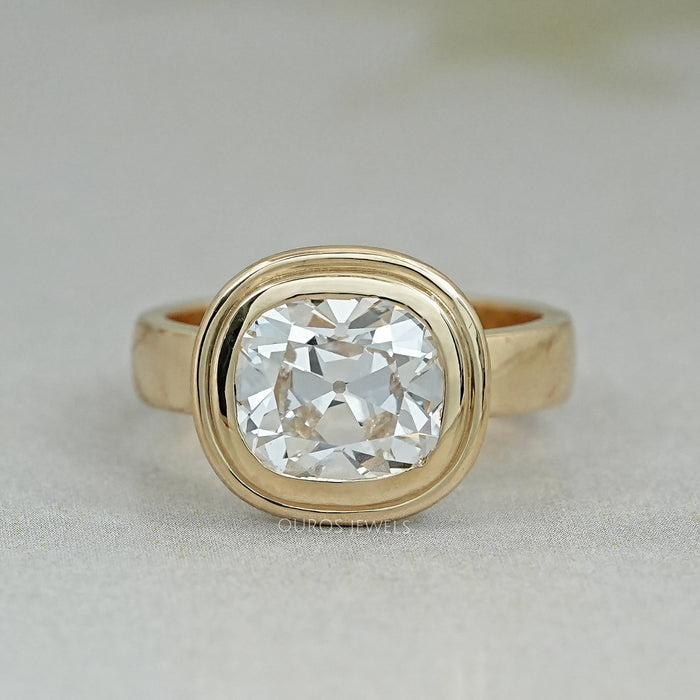Old Mine Cushion Cut Bezel Set Ring Rings