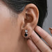 Hexagon Black Diamond Dangle Earrings Earrings
