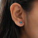 Blue Cushion Cut Lab Diamond Stud Earrings Earring
