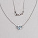 Blue Heart Cut Lab Grown Diamond Solitaire Pendant Necklaces