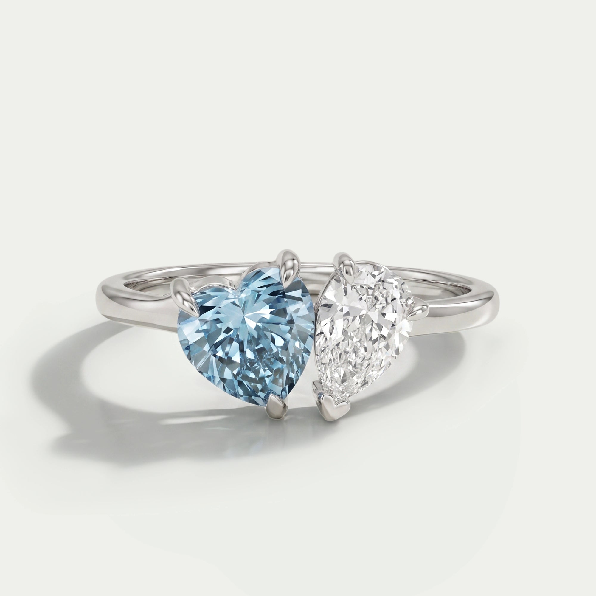 Heart & Pear Diamond Toi Et Moi Wedding Ring Rings