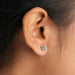 Blue Oval Cut Lab Diamond Stud Earrings Earring
