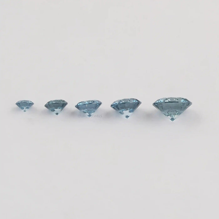 Colored Blue Round Cut Lab Created Diamond