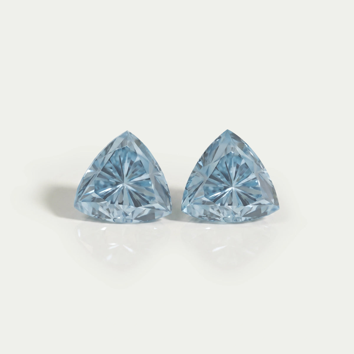 Blue Trillion Cut Lab Grown Diamond Loose