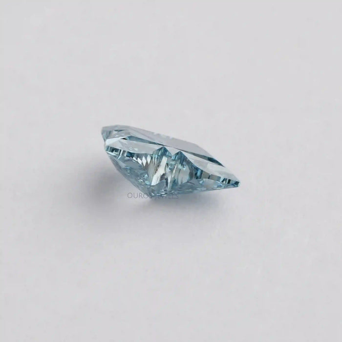 [Side View of Blue Butterfly Cut Loose Diamond]-[Ouros Jewels]