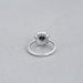Double Halo Round Shape Black Diamond Engagement Ring Rings