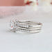 [3 Piece Bridal Wedding Ring Set in 18k Platinum]-[Ouros Jewels]