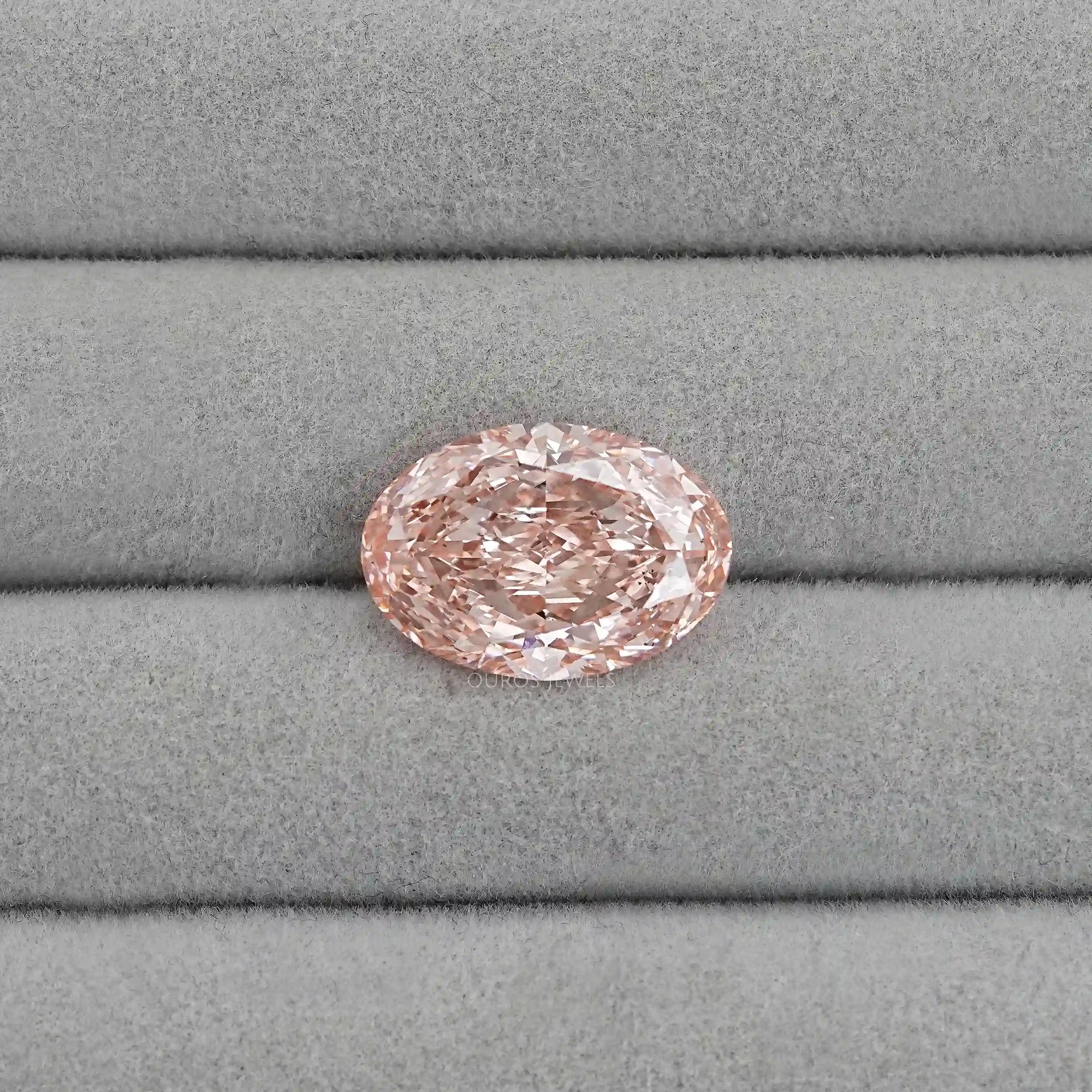 Pink Brilliant Oval Cut Lab Diamond