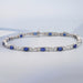 Emerald Cut Sapphire And Lab Diamond Bracelet