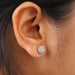 Round Cut Stylish Halo Stud Earrings Earring